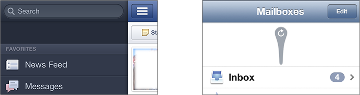 pull-to-refresh-slide-out-panel